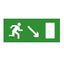 Знак эвакуационный "Направо вниз" 140х280 (наклейка) Technolux ЭП06 140280