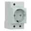 Розетка щитовая на DIN-рейку РДЕ-47 16А (под евро вилку сзаземлением) EKF PROxima - RDE4716