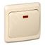 Выключатель кнопочный 1-кл. СП Этюд 10А IP20 с подсветкой самовозвратом крем. SE KC10-002K APC