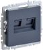 Розетка компьютерная 2-м СП BRITE RJ45 кат.5E РК10-2-БрМ маренго IEK BR-K20-1-K35