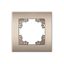 Рамка одноместная горизонтальная серия Афина шампань (еврослот) - A0053-Br Союз