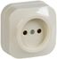 Розетка 1-м ОП GLORY РС20-2-ХК 10А без заземл. крем. IEK ERH10-K33-10