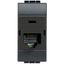 Розетка компьютерная LivingLight RJ45 кат.6 STP IDC110 антрацит Leg BTC L4262C6S Legrand