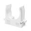 Держатель для труб (клипса) d25мм прямого монтажа бел. в п/э (уп.100шт) Промрукав PR13.02563 Строитель