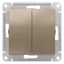 Переключатель перекрестный 2-кл. AtlasDesign 2хсх.7 10АХ механизм шампань SE ATN000573 APC