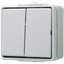 Выключатель для накладного монтажа сдвоенный IP44 | 605W Jung