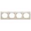 Рамка для розеток и выключателей 4 поста слоновая кость пластик Intro Plano 1-504-02 - Б0027630 ЭРА