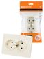 Розетка двойная 2П+З 16А 250В сл. кость "Ильмень" | SQ1823-0112 TDM