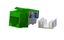 Вставка KJ9-8P8C-C6-90-GN Keystone Jack RJ-45(8P8C) категория 6 зеленая - 432658 Hyperline