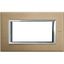 Рамка 4мод. Axolute прямоугол. алюм. титан Leg BTC HA4804NX Legrand