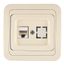 Розетка компьютерная 1-м СП Mimoza 16А IP20 крем. Makel 25035