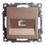 Розетка компьютерная 1-местная RJ-45 (механизм), серия Катрин, GLS00-7107-02, шампань | 39599 STEKKER FERON