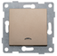 Выключатель одноклавишный Ugra инд, механизм, 10А, 250В, шампань - С11В18-027 GUSI