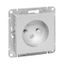 Механизм розетки, 16А, без заземления, шторок, алюминий Эпика EKF | UP1-SOA-100