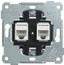 Механизм розетки комп. 2-м СП BOLERO РK10-2-Б RJ45 Cat5e ИЭК EKB12-01 IEK