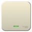 Выключатель одноклавишный наружный BLANCA (cх.1) с подсветкой, 10A, 250B, молочный - BLNVA101102 APC