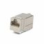 Вставка Keystone Jack KJNE-8P8C-C6A-90-SH-F-WH RJ-45(8P8C),кат.6A,экран.,110 IDC,зад.с пом.NE-TOOL,белая | 46629 Hyperline