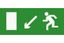 Эвакуационный знак ЭП07 Налево вниз 140x280 мм | 140280 TechnoLux