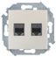 Механизм розетки комп. Simon15 2мод. RJ45 CAT.5E (AMP) шампань Simon 1591552-034