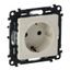 Розетка 1-м СП Valena Life 16А IP20 250В 2P+E защ. шторки винтов. клеммы с лицев. панелью механизм сл. кость Leg 753524 Legrand