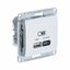 Розетка USB Glossa тип A+C 45Вт QC PD высокоскор. ЗУ механизм беж. SE GSL000229 APC