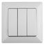 Выключатель тройной, 10А-250В, СУ, Solo, белый,4-106-01 - Б0043298 ЭРА