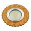 Светильник декор.встр Luciole DLS-L147 GU5.3 GLASSY/GOLD доп.LED подсветка 3Вт, стекл,зерк./светло-желтый. | UL-00003897 Fametto