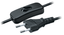 Шнур 61 720 NPS-FS-170-2x0.5-BL 1.7м с выкл. черный |61720 |Navigator 21092