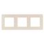 Рамка для розеток и выключателей серия 12 12-5103-02 на 3 поста, сатин, слоновая кость | Б0052520 ЭРА