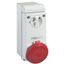 Розетка настенная с коробом 16А 4P 400В IP65 SchE 83085 Schneider Electric