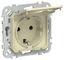 Розетка СП FLITE РСшкр11-1-44-ФлН 16А IP44 с заземл. защ. шторками и крышкой безвинтовое крепление механизм навахо IEK FI-R16-16-1-44-K87