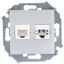Механизм розетки комп. + телеф. 1-м СП Simon15 RJ11 RJ45 CAT.5E алюм. Simon 1591590-033