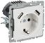 Розетка BRITE РЮш10-1-БрАБ 16А с USB A+A 2.1А заземл. защ. шторки механизм арктич. бел. IEK BR-R14-16-U21-D21-K91