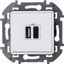 Устройство зарядное Inspiria с 2-мя USB разьемами A и C 240В / 5В 3000мА бел. Leg 673760 Legrand