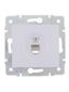 Розетка телефонная 1-м СП Karina RJ11 механизм бел. LEZARD 707-0288-137