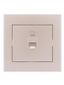 Розетка компьютерная 1-м СП Rain RJ45 жемчуж./бел. перламутр. LEZARD 703-3030-139