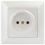 Розетка однофазная скрытого монтажа, в рамку без шторок перламутр 16А 250В IP20 4-201-06 Intro Solo - Б0053646 ЭРА