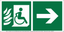 Знак безопасности BL-3015B.E85 "Эвакуационные пути для инвалидов направо" Белый свет a32503 BS