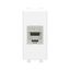 Компьютерная розетка RJ-45 без шторки модульная, кат.5е экранированная, "Avanti", "Белое облако", 1 модуль | 4400761 DKC ДКС