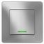 Переключатель одноклавишный BLANCA скрытой установки (cх.6) с подсветкой, 10а, 250В, алюминий - BLNVS010613 APC