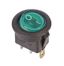 Выключатель клавишный круглый 250В 6А (3с) ON-OFF зел. с подсветкой (RWB-214 SC-214 MIRS-101-8) Rexant 36-2573 MEET