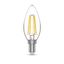 Лампа светодиодная филаментная LED 5.5 Вт 510 лм 2700К AC180-240В E14 свеча теплая (промоупаковка 3 лампы) Basic Gauss - 1031116T