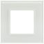 Рамка для розеток и выключателей Elegance 14-5101-01М на 1 пост, стекло, белый матовый+бел. | Б0065832 ЭРА