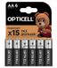 Элемент питания алкалиновый AA/LR6 (блист. 6шт) Basic Opticell 5051006