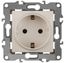 Розетка однофазная скрытого монтажа, в рамку с заземлением со шторками слоновая кость 16А 250В IP20 автоматические (безвинтовые) зажимы 12-2102-02 Эра 12 - Б0014688