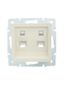 Розетка компьютерная 2-м СП Vesna механизм крем. LEZARD 742-0388-141