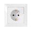 Розетка 1-м СП 16А IP20 с заземл. выталк. вилки бел. Bylectrica РС16-368
