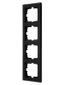 Рамка 4-местн. вертик. VESNA стекло черн. матов. LEZARD 742-5980-154