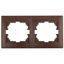 Рамка для розеток и выключателей 2 поста венге пластик Intro Plano 1-502-10 - Б0030096 ЭРА