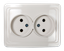 Розетка двойная CLASSICO белая 2102 | 4680005959914 IN HOME